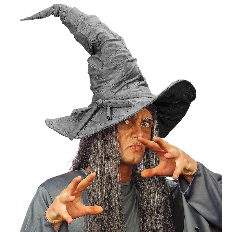 shoperama Witch Hat Suede Look Large Bendable Wizard Hat Merlin