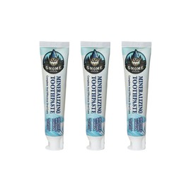 Gnome Groom Mineralizing Toothpaste, Sensitive & Whitening Formula, SLS-Free, Fluoride-Free, 10% Hydroxyapatite, Sea Salt, Xylitol, All Ages (3)