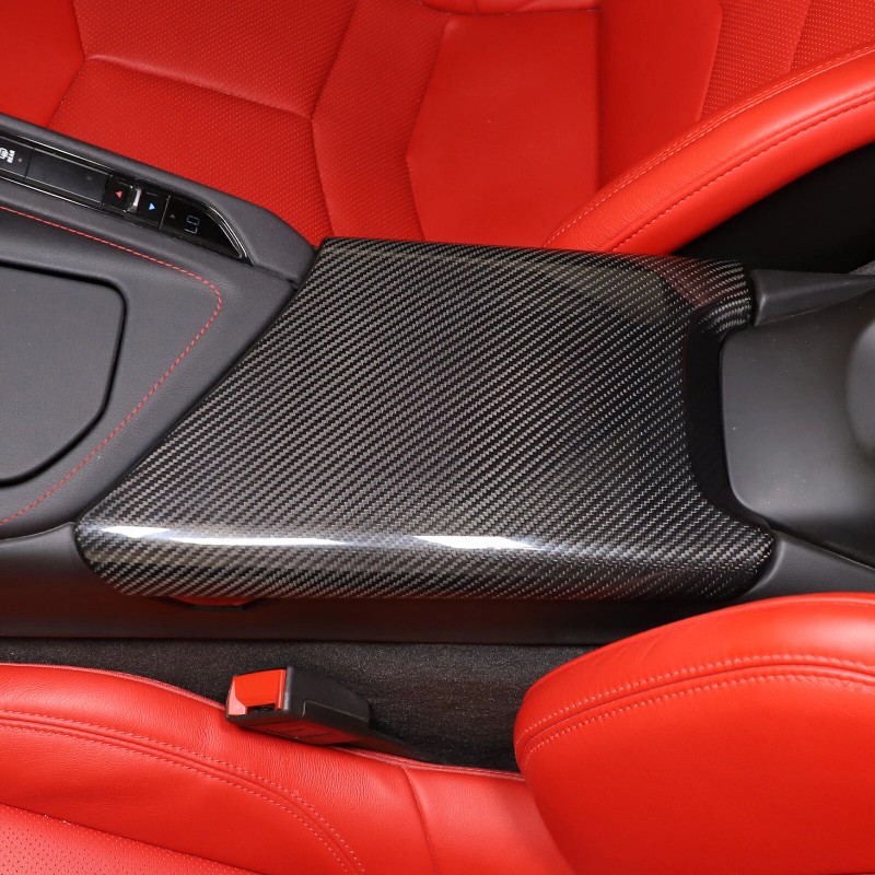 carcartrim-2022 REAL HARD Carbon Fiber Center Armrest Console Box Cover
