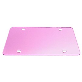 2 Pack Pink Mirrored License Plate 4 Hole Acrylic Laser Cut 12" x 6" DIY Personalization Customizable Unique Different Compatible with Most Vehicles by Marketing Holders