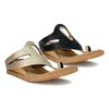 Modzori Ovidia Low Wedge Reversible Sandal Tan/Black 8