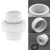 QWORK 1-Inch PVC Union Coupling, 6 Pcs Furniture Grade Pipe