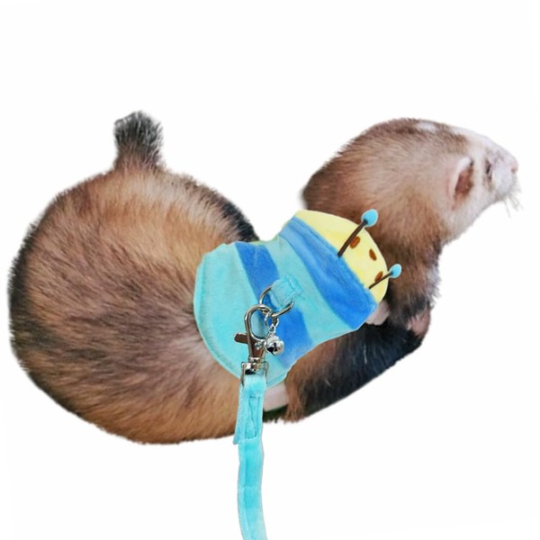 CELONROMF Small Animals Harness and Leash Set Cute Fleece Clothes