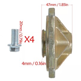 Unbranded 2pc 24T Rear Wheel Hub 4 Stud Axle Hubs w/Bolts kit ATV Trike Go Kart