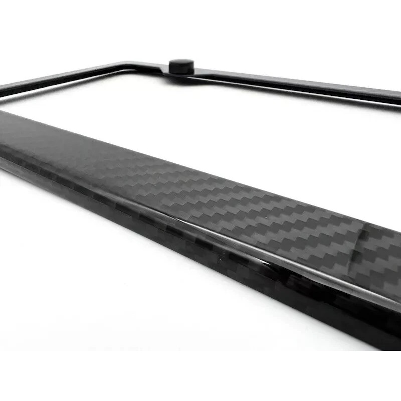 BLVD USA Made 100% Gloss Black Real Carbon Fiber License
