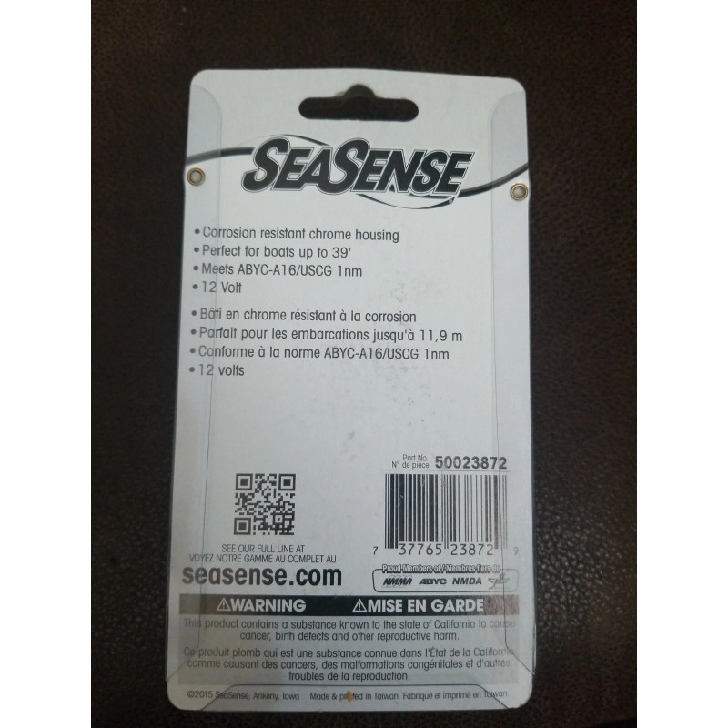 Seasense Bow Light Combination Bi-Color (Red - Green) Chrome Small