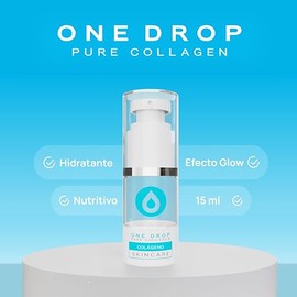 Serum Facial con Colágeno Marino + Colágeno Hidrolizado, Ingredientes Naturales, Suero de Hidratación Extrema, Oil-Free, Para Todo Tipo de Piel, Orgánico y Vegano 15ml.