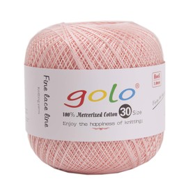 golo Crochet Thread Size 30 Yarn for Hand Kniting Light Pink Yarn