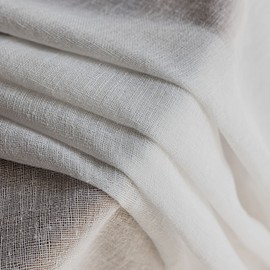 Artdix White Sheer Curtains 84 Inches Long 2 Panels Set, Timeless Pinch Pleat Linen Privacy Semi Solid Sheer Window Curtains, 2 Panels, 52 x 84 Inches, White