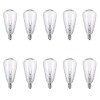 Couah Edison Light Bulbs 10-Pack Replacement ST38 Clear Bulbs -