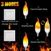 OHLGT E12 Flame Bulbs 12 Pack, 3 Mode LED Candelabra