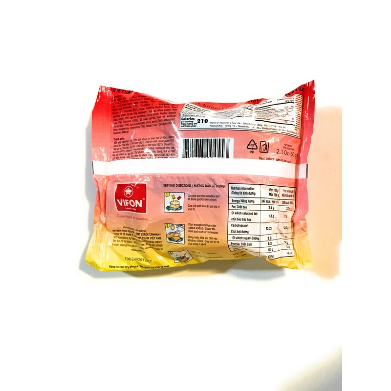 Vifon vietnamese Style Instant Rice Noodles Artificial Chicken Flavour PHO