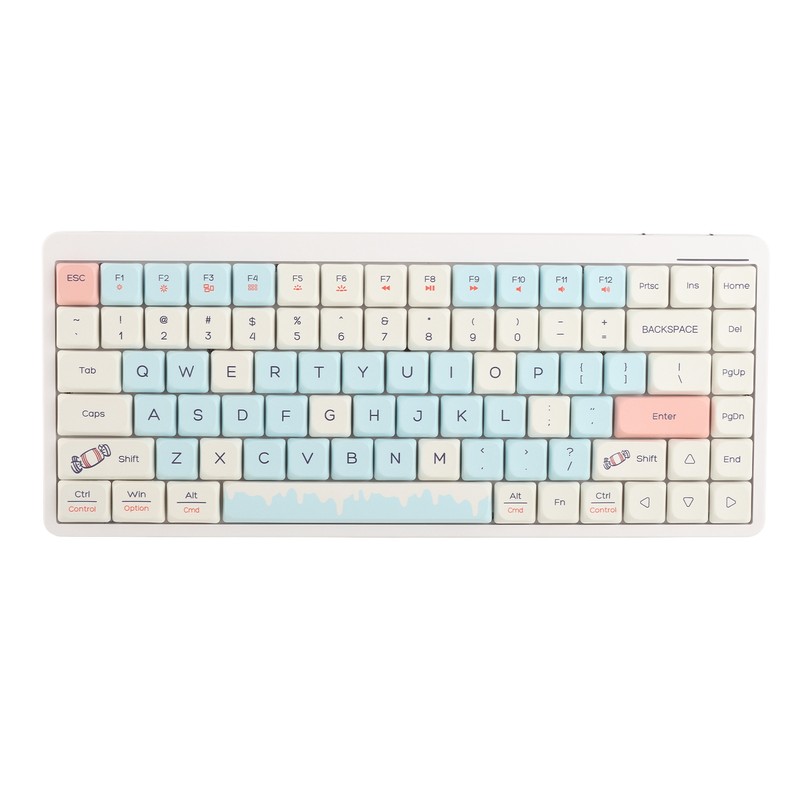 84 Key Bluetooth Keyboard 3 Mode 2.4G Wireless Bluetooth Gaming