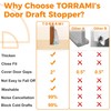 TORRAMI Under Door Draft Stoppers 38 Inch, Heavy Triangle Stop