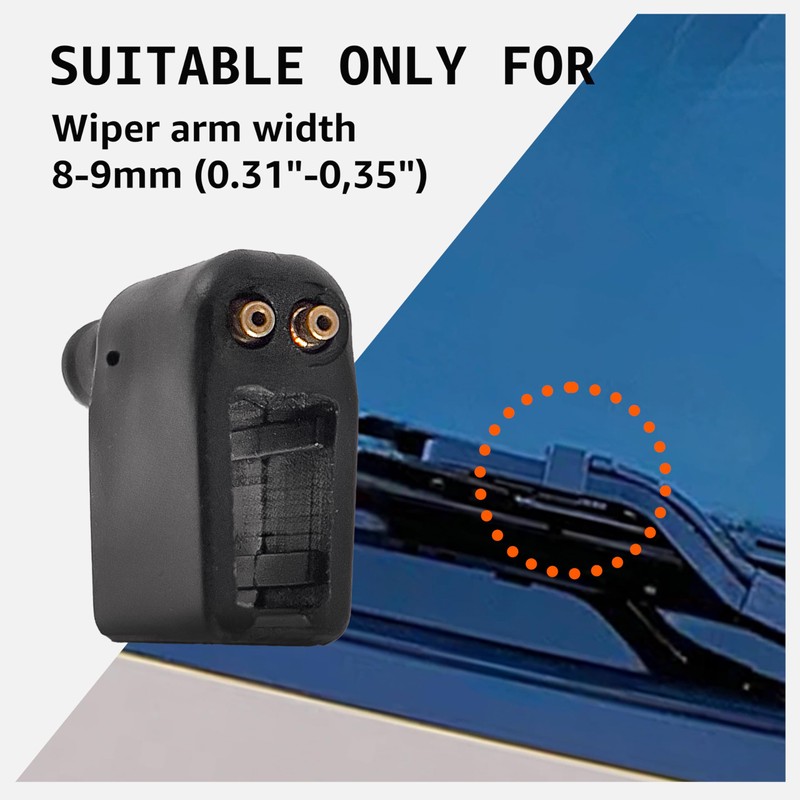 3-way Windshield Washer Spray Nozzles compatible with Ford Transit VW