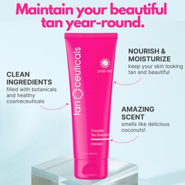 Tanceuticals Everyday Tan Extender Lotion - Nourish Skin & Maintain Even Color - Enriched with Moisturizing Aloe & Vitamin E - Coconut Scent, 8 FL oz