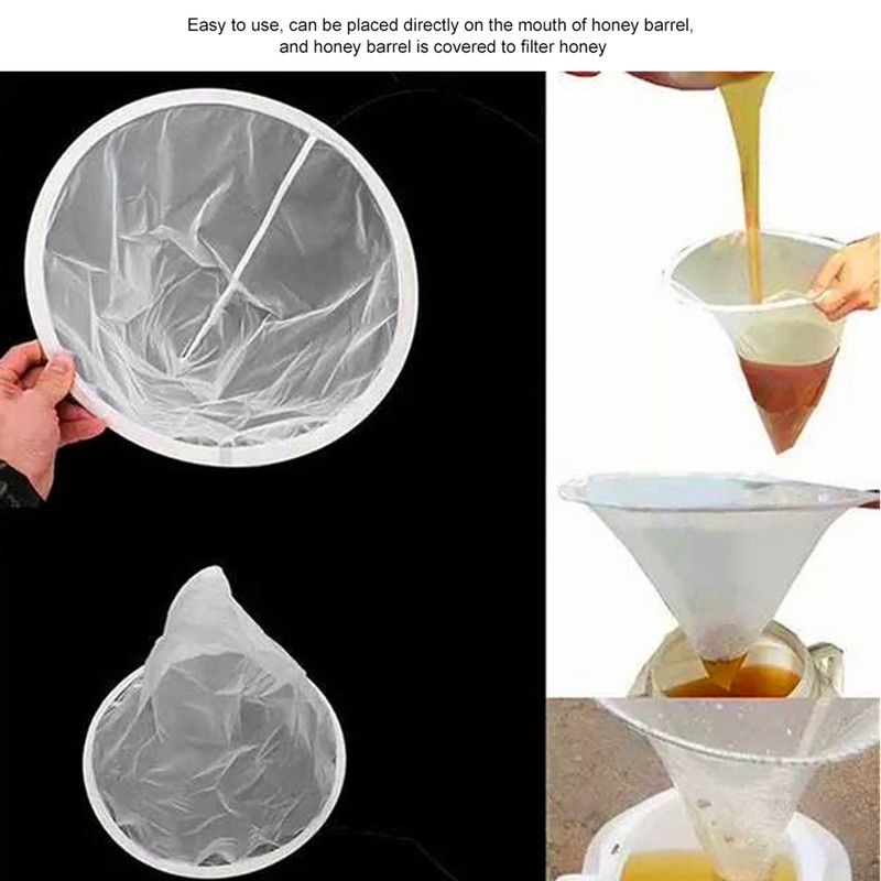 10pcs Honey Strainers Beekeeping Honey Bee Filter Mesh Bag Filters