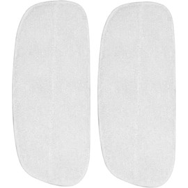 Steam Mop Replacement Pads, Reusable Microfiber Cleaning Cloths, 2-Pack, White