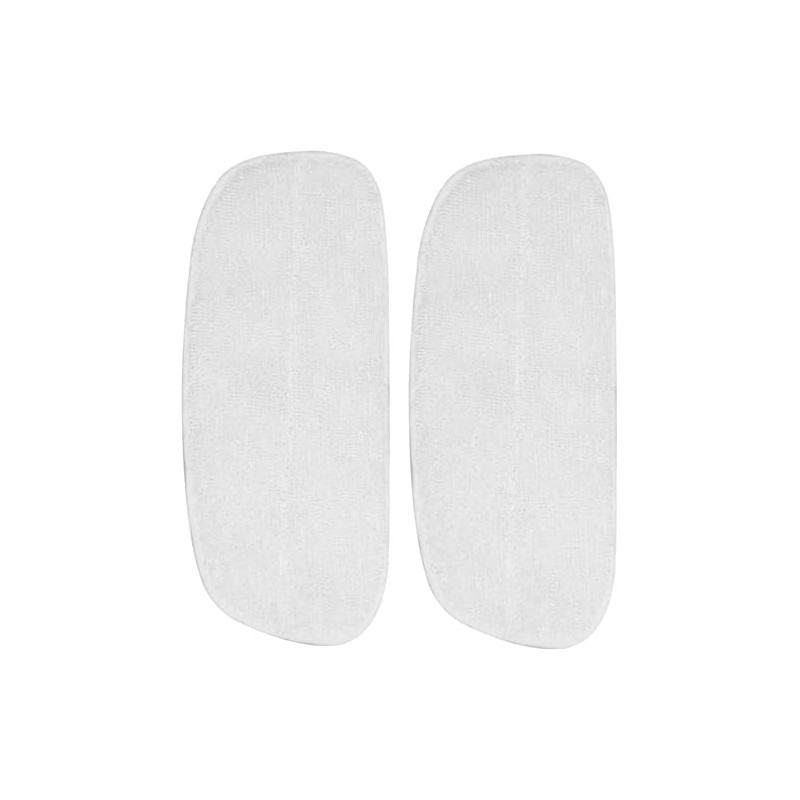 Steam Mop Replacement Pads, Reusable Microfiber Cleaning Cloths, 2-Pack, White