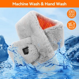 Heated Neck Wrap, 3 Adjustable Heat Level USB Neck Heating Pad Neck Heating Pad Electric Heating Scarf Wireless Heating Pad for Women Men Winter Warming