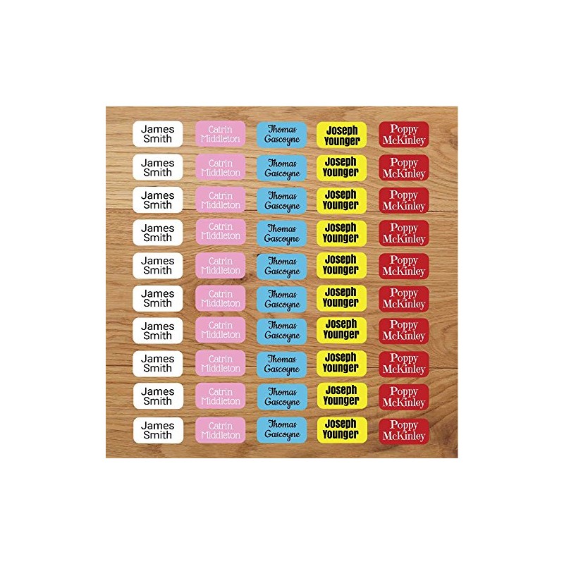 Coloured Stick On Clothing Labels (60)