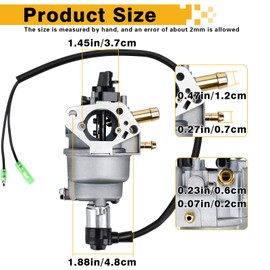 380723515 Carburetor Compatible with Firman H07552 H07553 H05751 T07573, for Firman Dual Fuel Generator 439cc Engine 5700w 8000w 10000w, Huayi#490.131000.16F