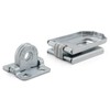 Safety Hasp for Padlock Large Stainless Steel Galvanised Double Joint