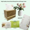 CHOUYUHE Acacia Wood Recipe Box Set - 100 4x6 Recipe
