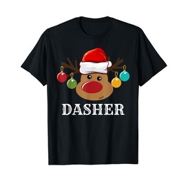 Santa Reindeer Dasher Xmas Group Costume T-Shirt