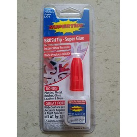 Ref-1016 Supertite Instant Super Glue - 9g (.31oz) w/Brush Bottle - Single Blister