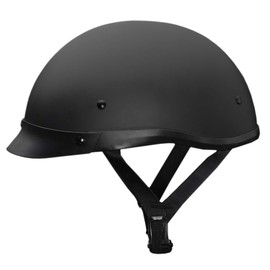 Fulmer, 3000623, Phantom Adult Shorty Motorcycle Helmet DOT Approved - Matte Black, M