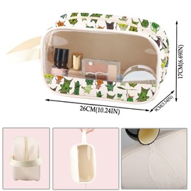 ZJXHPO The Legend of Dad Clear Makeup Bag Korok Plant PU Leather Cosmetic Bag Korok Dad PVC Zipper Pouch Gamer Gift (C-Korok PU)
