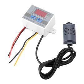 QANYEGN Digital Humidity Controller, 12V 24V 220V Humidistat Switch Sensor, Greenhouse Humidity Monitor, LCD Humidity Display(12V)