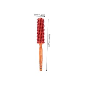 WOONEKY Rolling Brush Blow Drying Hair Brush Wooden Handle for Quick Drying Curling Static Design for Salon Home Use