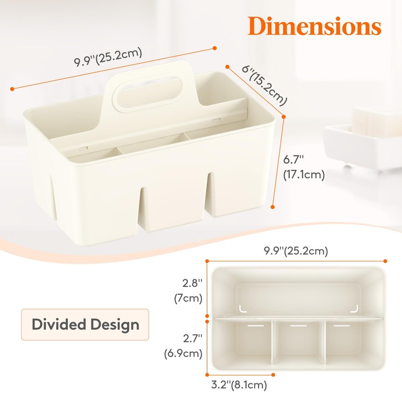 Lifewit Plastic Art Supply Storage Organizer, Divided Caddy Organizer with