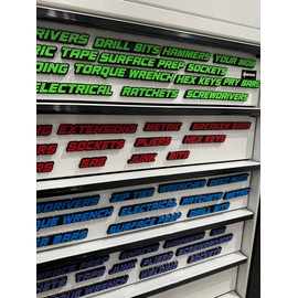 QRT Toolbox Drawer Tags:_Starter Pack 22 Tags_Black_Nebula Purple Shimmer