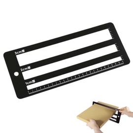 Nekoposu Yu Packet, Shaped Mail, Thickness Measuring Instrument, 9.8 inches (25 cm) Ruler, 3 Measuring Holes for Shipping