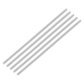 QUARKZMAN 5 Pieces Threaded Rods, M6 x 300 mm, 304 Stainless Steel, Threaded Rod with Metric Full Thread, M6-1 Threaded Screw for Furniture and Machine Assembly