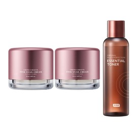 Jaminkyung 자민경 크레마카라콜 핑크 스네일 달팽이 크림 50ml 2개+멀티 퍼펙션 에센셜 토너 1 Jami Kyung Crema Caracol Pink Snail Cream 50ml 2 pcs + Multi Perfection Essential Toner 1