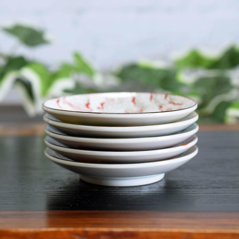 Stylish Dish Set, Kutani Ware, Small Plates, Set of 5,