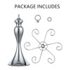 NUPTIO Tabletop Wine Glass Holder: Classic Silver 6 Wine Rack