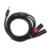 3.5mm Stereo Male to Dual 2 XLR Male Plug Connector