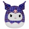Sanrio Squishmallows Peluche de 8 pulgadas | Plaid Kuromi