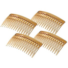 French Twist Hair Comb Set - 4PCS, Decorative Side Comb Clips for Women, Strong-hold Hair Accessories for Up-Do Styling, Bun Chignon, Perfect for Any Occasion