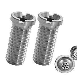 Pack of 2 Hollow Screw Sink, Multifonctionnel M12 Screws, 45 mm Hollow Screw for Strainer Basket Valves, Sink Strainer, Screw Drain Strainer, Sink Accessories, Suitable for Kitchen Sinks and Sinks (30