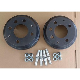 WANTONE RACING 2PCS Brake Drum 1011137 with Bolts Lug Replacement for Club Car DS 1982-1994 Golf Cart & 2018+ Tempom