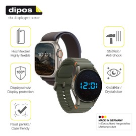 dipos FLEX 2x Clear Screen Protectors for Garmin Marq Aviator Gen 2, 100% Display Cover, Anti-Shock, Fingerprint Compatible, Case-Friendly, Full Cover Screen Protector Film