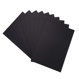 10Pcs A4 Kraft Paper Black File Folder Business Report Presentation Holder Portfolio Foolscap Document Wallet Display Book Project Folder Square Cut File Holder Paperwork Organizer for Office School