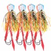 4Pcs 65g Fishing Artificial Baits Silicone Skirts Lures with Hook