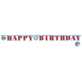 Creative Converting Airplane Banner Train Truck Boat Jointed BannerHappy Birthday Party On The Go